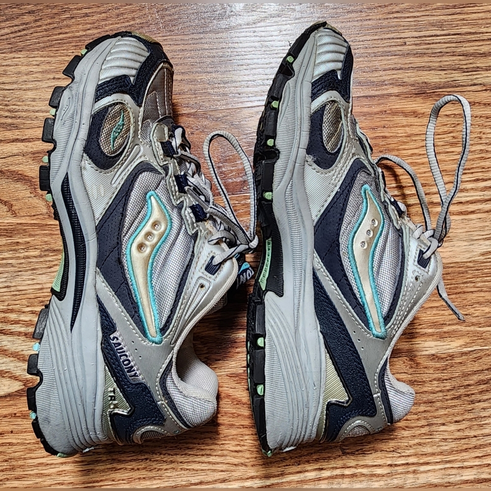 Saucony Womens Excursion TR5 Trail Running Sneakers Gray/Blue Size 7.5 - Picture 4 of 9